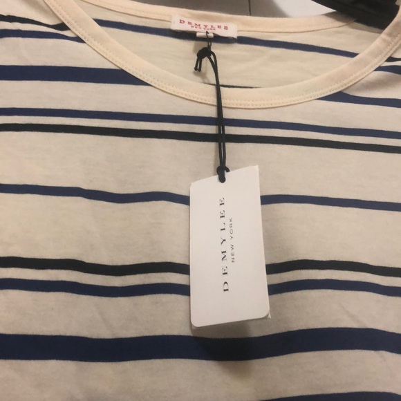 NWT $75 Demylee Multi Stripe Kate Cotton Tee in size Small! - Picture 6 of 7